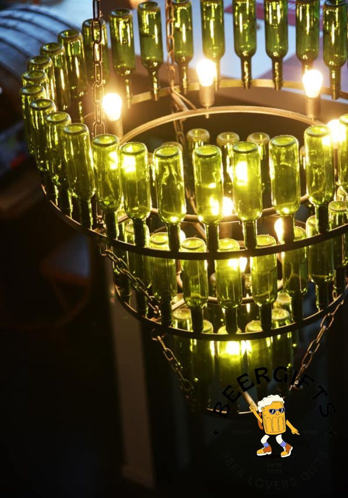 18 Homemade Beer Bottle Chandelier Ideas You Can DIY Easily4