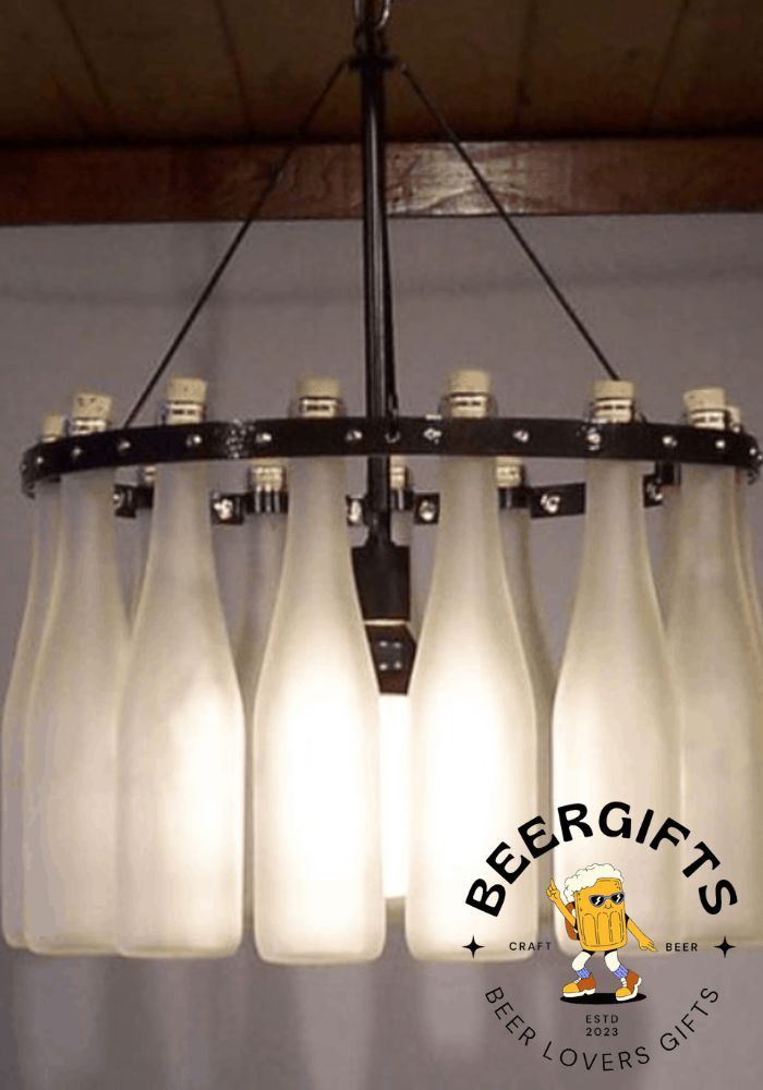 18 Homemade Beer Bottle Chandelier Ideas You Can DIY Easily5