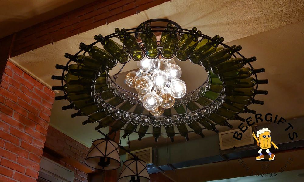 18 Homemade Beer Bottle Chandelier Ideas You Can DIY Easily6