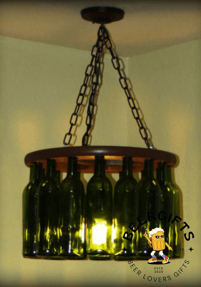 18 Homemade Beer Bottle Chandelier Ideas You Can DIY Easily9